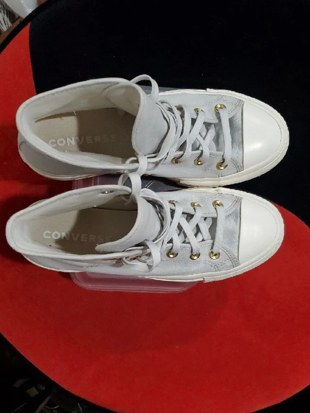 Converse Chuck Taylor All Star Lift Platform High Top Sneakers in Barely Gray - Picture 5 of 11